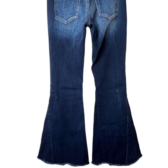 KanCan Mid Rise Super Flare Dark Wash Denim Jeans Sz 25 Blue Y2K - Picture 7 of 15